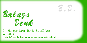 balazs denk business card